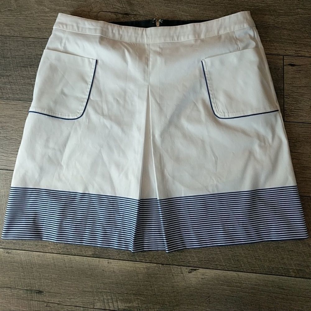NWT Tommy Hilfiger Golf Collection Skort White Navy Pleated 10